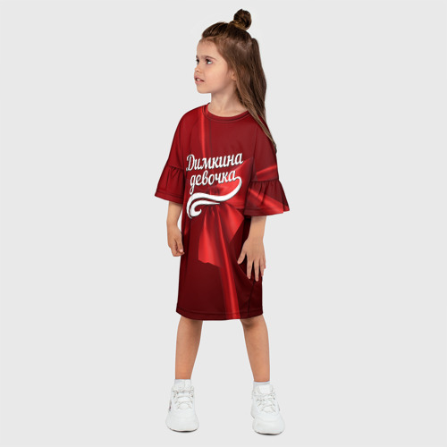 Детское платье 3D с принтом Димкина девочка, фото на моделе #1