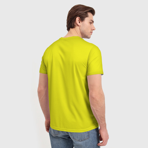 Мужская футболка 3D с принтом Смайл, вид сзади #2