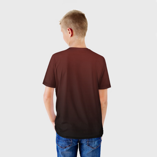 Детская футболка 3D с принтом Иван и корона, вид сзади #2