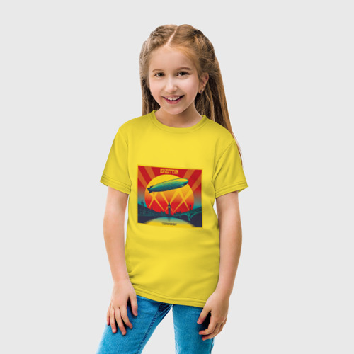 Детская футболка хлопок с принтом Led Zeppelin, вид сбоку #3