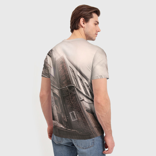 Мужская футболка 3D с принтом Баскетбол город, вид сзади #2