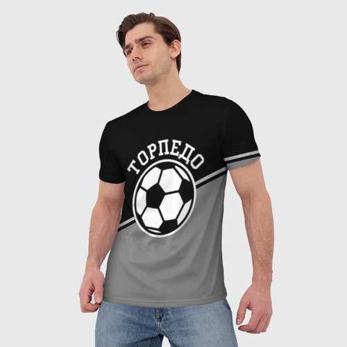 Мужская 3D футболка с принтом Торпедо, фото на моделе #1