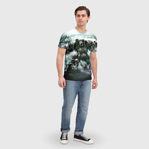 Мужская футболка 3D с принтом Терминатор, вид сбоку #3