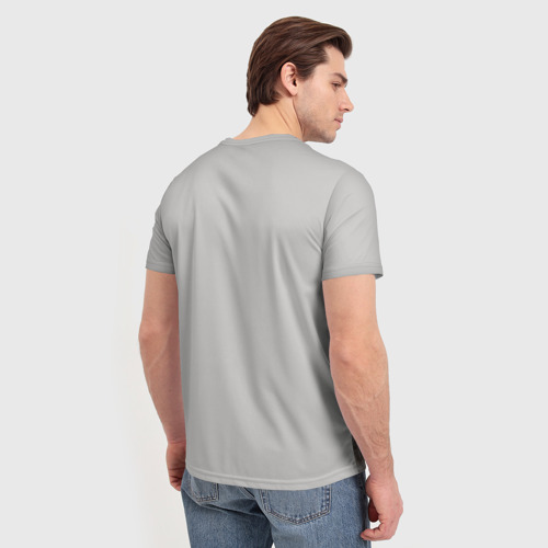 Мужская 3D футболка с принтом Кот, вид сзади #2