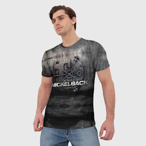Мужская футболка 3D с принтом Nickelback, фото на моделе #1