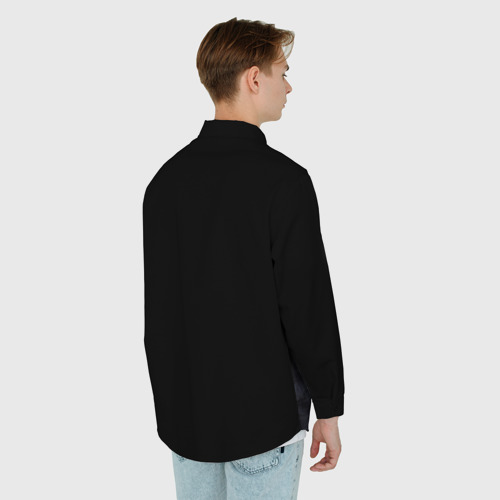 Мужская 3D рубашка Oversize с принтом Бернский зенненхунд, вид сзади #2