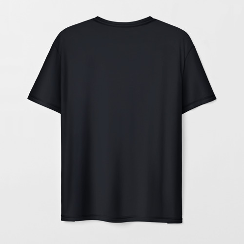 Мужская 3D футболка с принтом Доберман, вид сзади #1