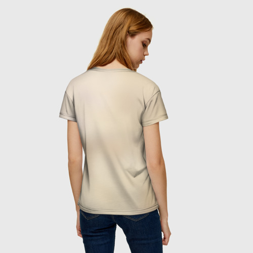 Женская футболка 3D с принтом Lovely bears, вид сзади #2