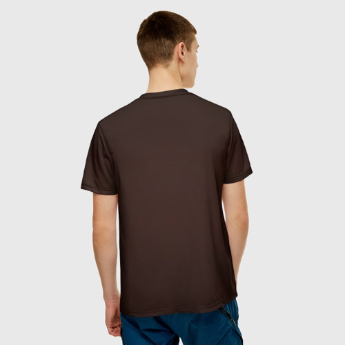 Мужская 3D футболка с принтом Такса, вид сзади #2