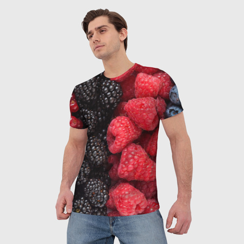 Мужская футболка 3D с принтом Ягодная, фото на моделе #1