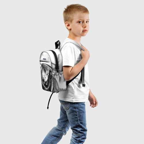 Детский рюкзак 3D с принтом Гагарин 1, вид сзади #1