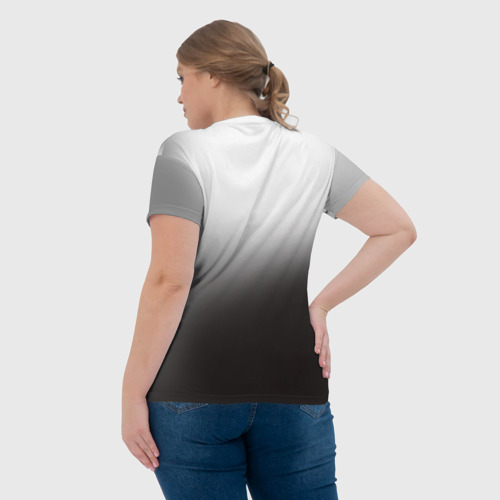Женская футболка 3D с принтом Гагарин 1, вид сзади #2
