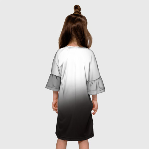 Детское платье 3D с принтом Гагарин 1, вид сзади #2