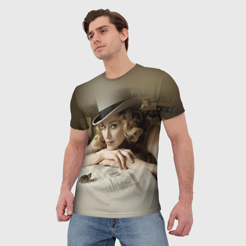 Мужская футболка 3D с принтом Мадонна 1, фото на моделе #1