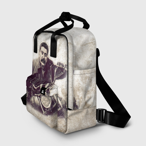 Женский рюкзак 3D с принтом Сталин 2, фото на моделе #1