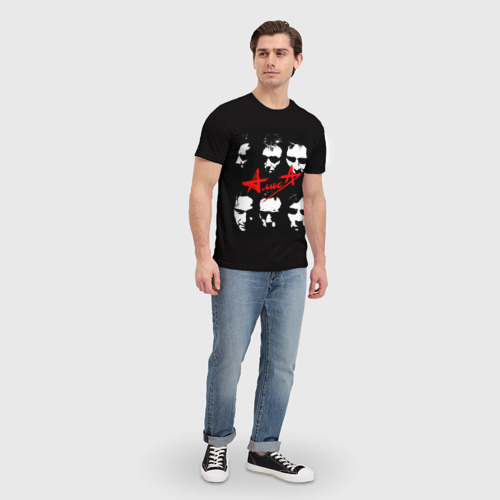 Мужская 3D футболка с принтом Алиса 2, вид сбоку #3
