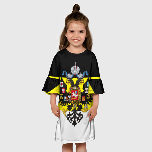 Детское платье 3D с принтом Имперский Флаг, вид сбоку #3