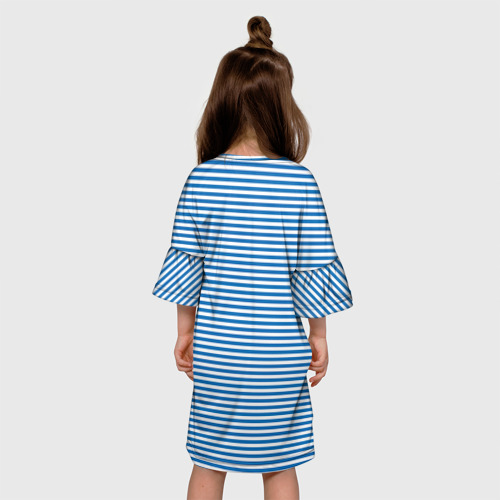 Детское платье 3D с принтом Рыболовные войска, вид сзади #2