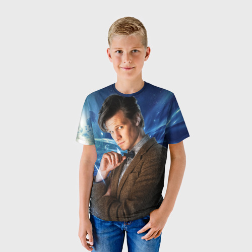 Детская футболка 3D с принтом 11th Doctor Who, фото на моделе #1
