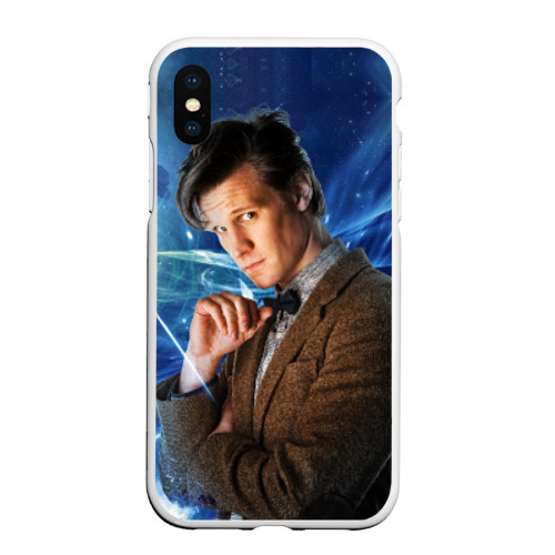 Чехол для iPhone XS Max матовый с принтом 11th Doctor Who, вид спереди #2