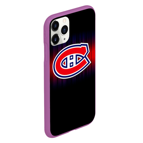 Чехол для iPhone 11 Pro матовый с принтом Монреаль Канадиенс, вид сбоку #3