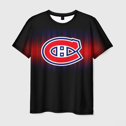 Мужская 3D футболка с принтом Монреаль Канадиенс, вид спереди #2