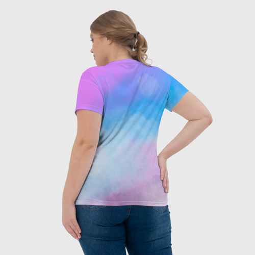 Женская футболка 3D с принтом Хикикомори, вид сзади #2