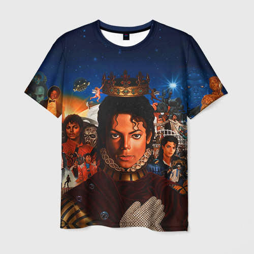 Мужская футболка 3D с принтом Michael Jackson, вид спереди #2
