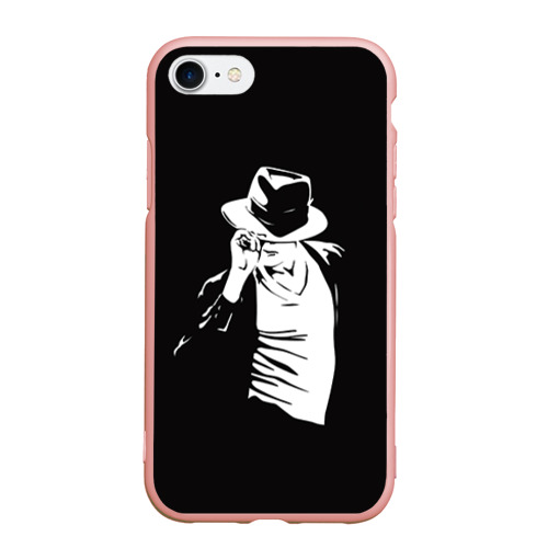Чехол для iPhone 7/8 матовый с принтом Michael Jackson, вид спереди #2