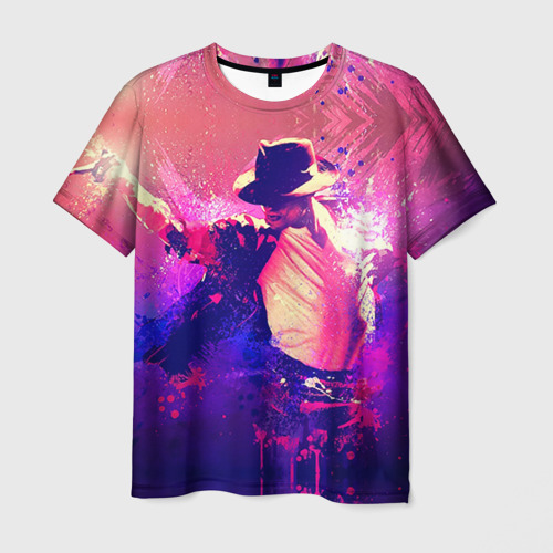 Мужская 3D футболка с принтом Michael Jackson, вид спереди #2