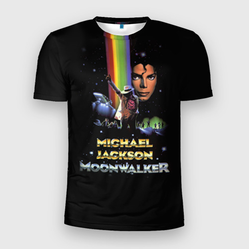 Мужская футболка 3D Slim с принтом Michael Jackson, вид спереди #2