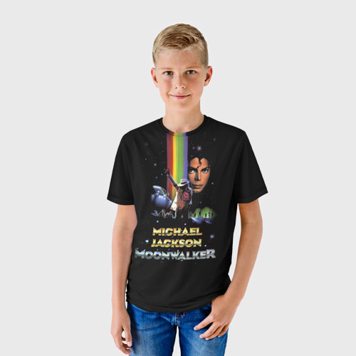 Детская футболка 3D с принтом Michael Jackson, фото на моделе #1