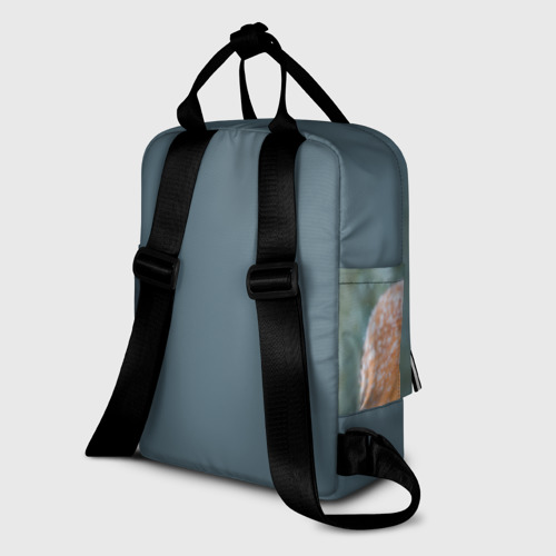 Женский рюкзак 3D с принтом Фыр фыр, вид сзади #1