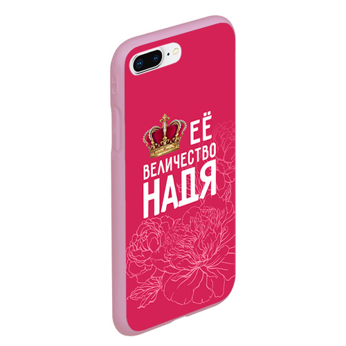 Чехол для iPhone 7Plus/8 Plus матовый с принтом Её величество Надя, вид сбоку #3