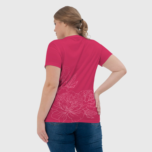 Женская футболка 3D с принтом Её величество Олеся, вид сзади #2