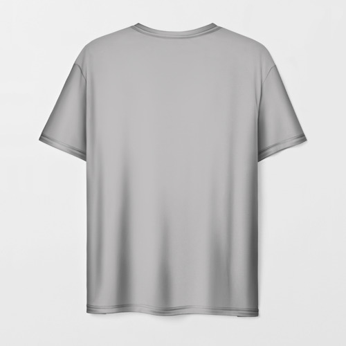 Мужская футболка 3D с принтом Ванпанчмен замах, вид сзади #1