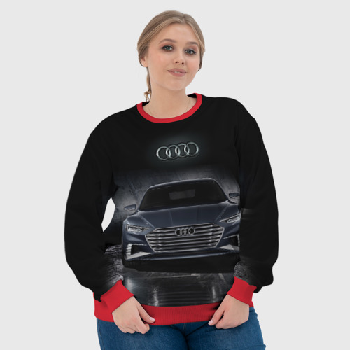 Женский свитшот 3D с принтом Audi, фото #4