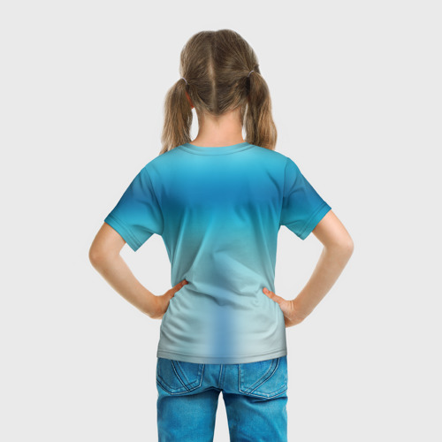 Детская 3D футболка с принтом Бассейн, вид сзади #2