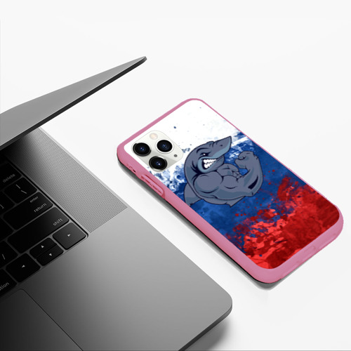 Чехол для iPhone 11 Pro Max матовый с принтом Акула, фото #5
