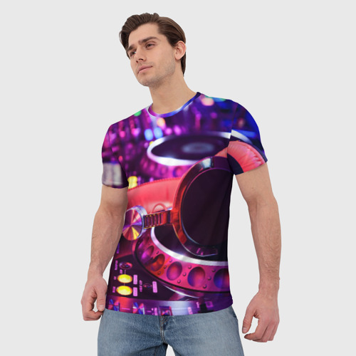 Мужская футболка 3D с принтом DJ Mix, фото на моделе #1