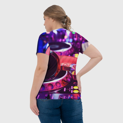 Женская футболка 3D с принтом DJ Mix, вид сзади #2