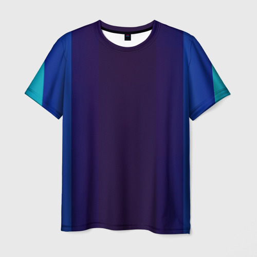 Мужская 3D футболка с принтом Blue, вид спереди #2