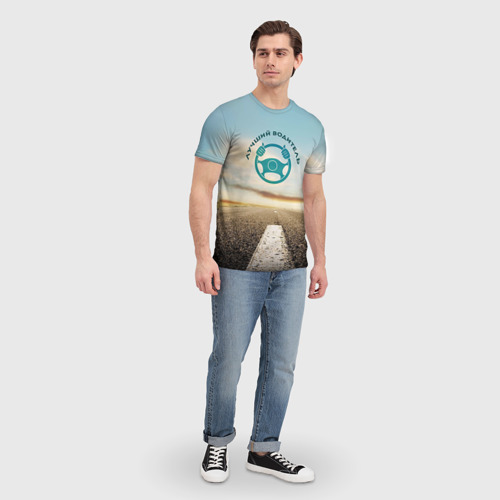Мужская 3D футболка с принтом Лучший водитель, фото #4