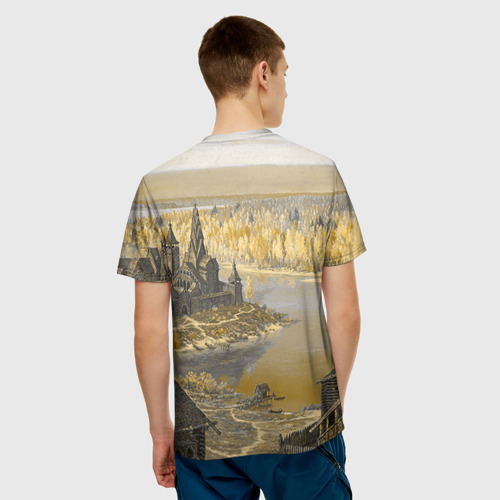 Мужская 3D футболка с принтом Святая русь, вид сзади #2