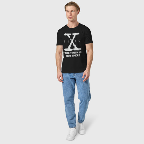 Мужская футболка хлопок с принтом X-Files, вид сбоку #3