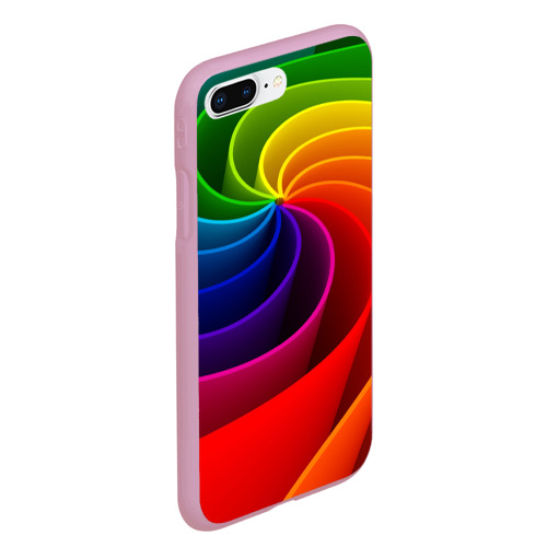 Чехол для iPhone 7Plus/8 Plus матовый с принтом Радуга цвета, вид сбоку #3
