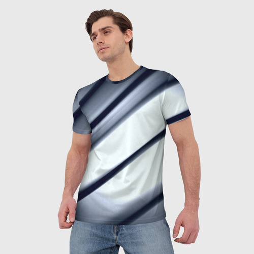 Мужская футболка 3D с принтом Grey, фото на моделе #1