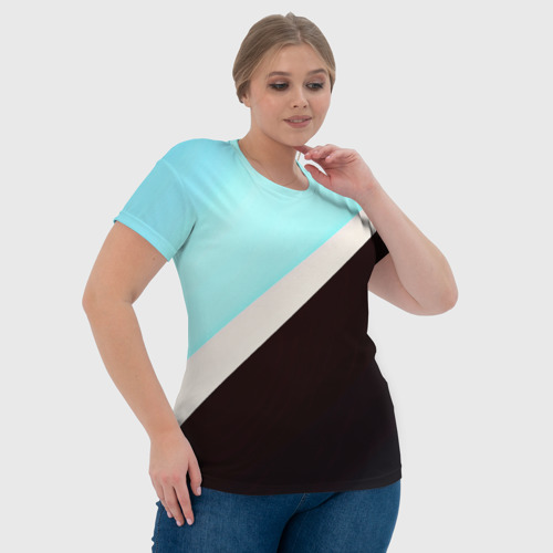 Женская футболка 3D с принтом Полосы, фото #4