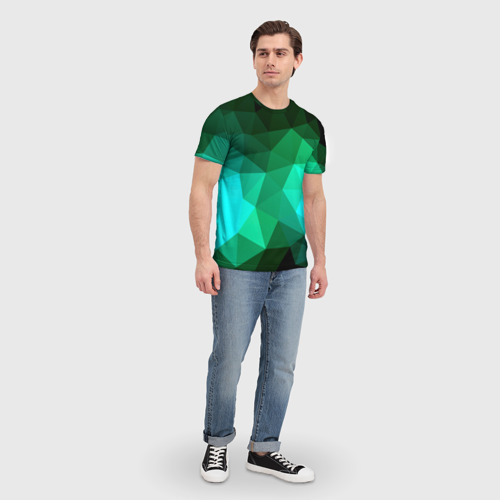 Мужская футболка 3D с принтом Абстракция, вид сбоку #3
