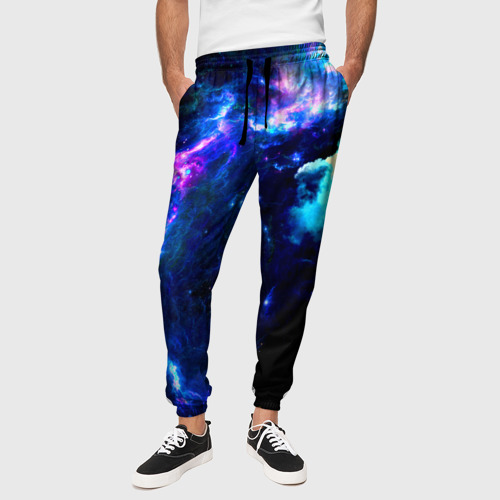 Мужские брюки 3D с принтом Космос, вид сбоку #3